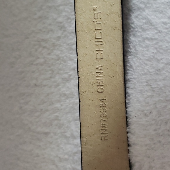 Chico's | Women's Black Adjustable Leather Metal Closure Sz M/L - Picture 6 of 7